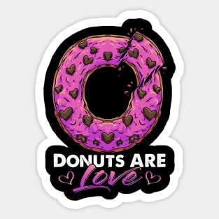 Donuts Are Love Cute Donut Lover Tee Doughnut Maker I Love Donuts Sticker